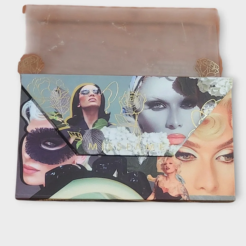 Miss Fame The Blush Series Palette Pink Peach Shimmer Duo Mirror 6g